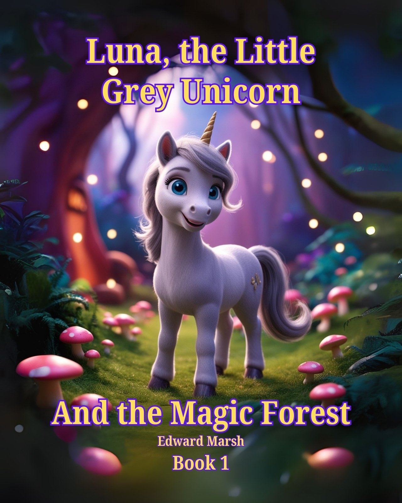 Cover of Luna, the Little Grey Unicorn and the Magic Forest